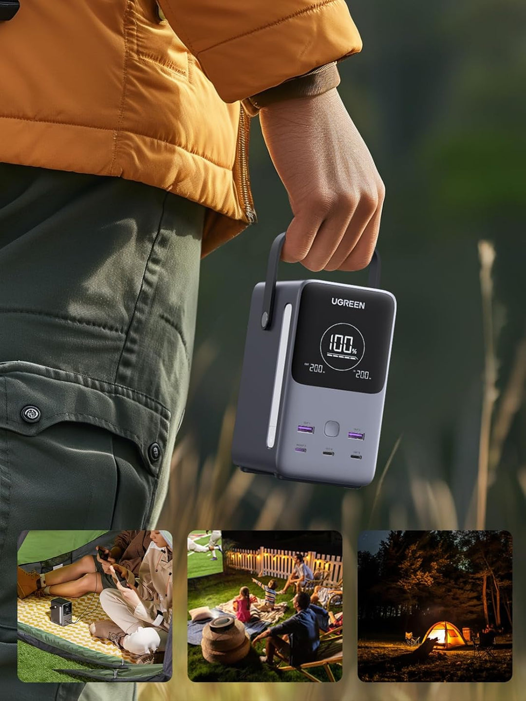 Power Bank Ugreen 300W 48000mAh carga rápida portátil