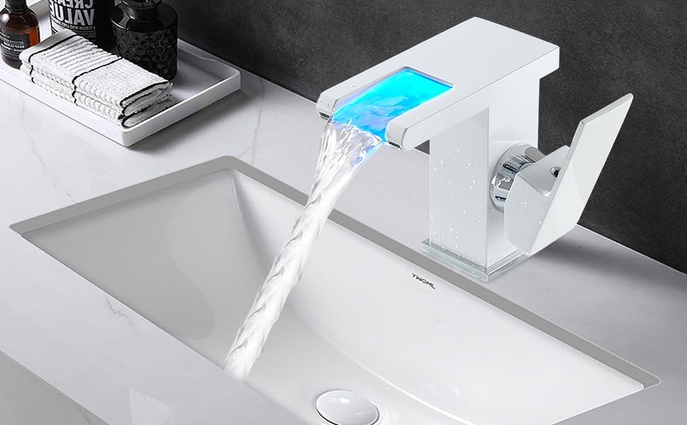 Wasserhahn Bad Waschbecken, Armatur Wasserfall, Kalte Und Heisse Armaturen, Badarmatur Mit 3/8" Heis
