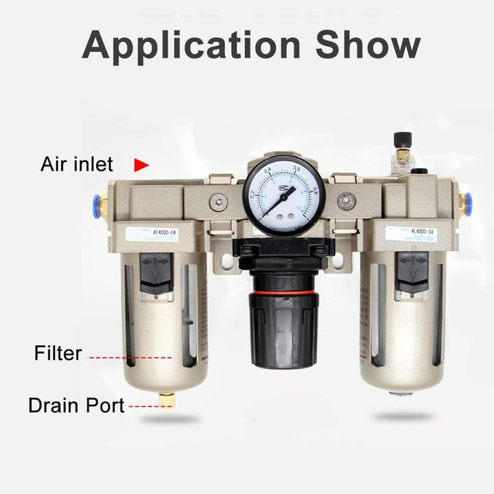 1/2 '' Wasserabscheider Druckluft, Luftfilter Kompressor Druckluftfilter Wasserfilter Abscheider Luf