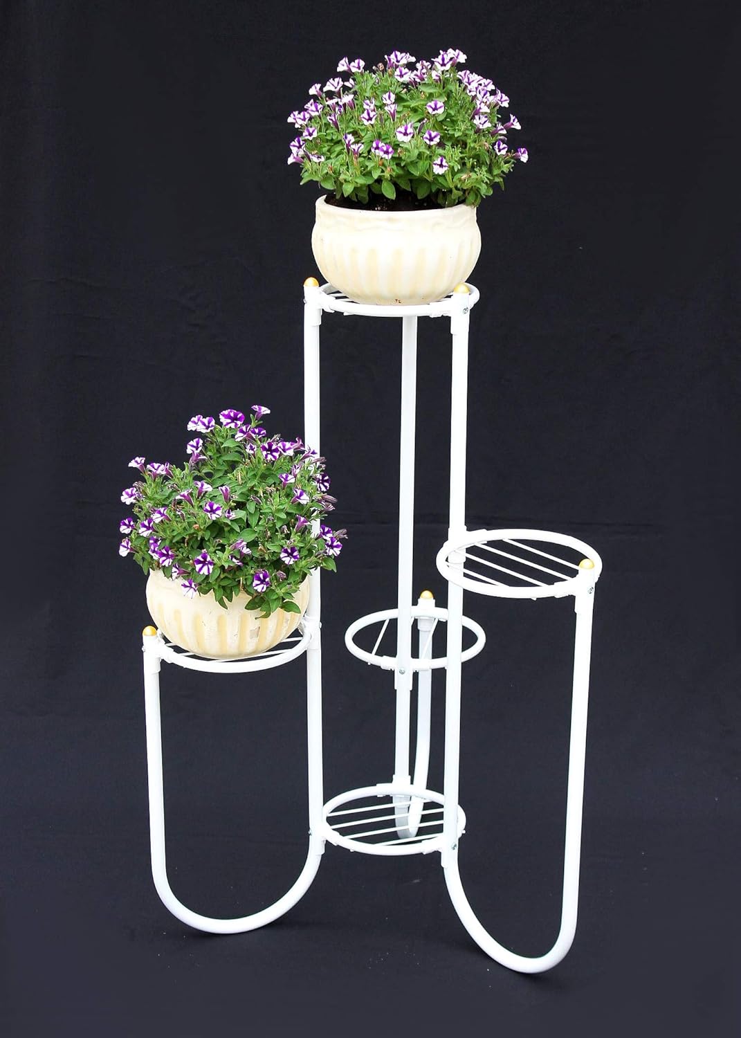 DanDiBo Blumentreppe Metall Weiss 93920 Pflanzenentreppe 81 cm Blumenregal Pflanzenständer Blumenstä