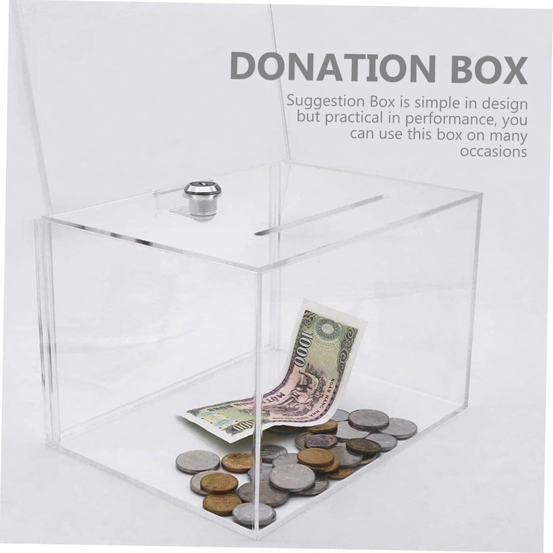 TOYANDONA Kasten Geldhalter Aktionsbox Box Transparent Geld Sparen Karten Aufbewahrungsbox Geldglas