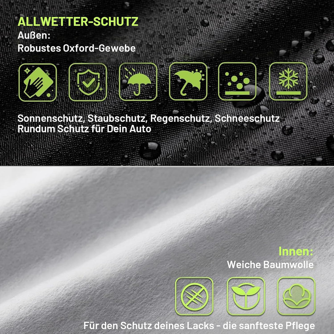 Favoto Autoabdeckung Vollgarage Auto Abdeckplane Staubdicht Wasserdicht Autohülle Autoplane Winter &amp;