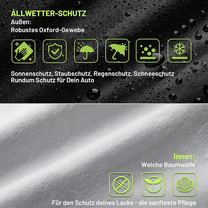 Favoto Autoabdeckung Vollgarage Auto Abdeckplane Staubdicht Wasserdicht Autohülle Autoplane Winter &amp;