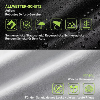 Favoto Autoabdeckung Vollgarage Auto Abdeckplane Staubdicht Wasserdicht Autohülle Autoplane Winter &