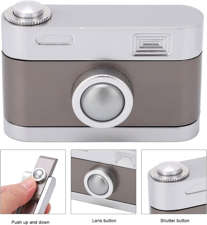 Vikye Magnetisches Fidget Slider, Kameraförmiges ADHS-Push-Slider-Spielzeug, Metallpresse-klick-Angs