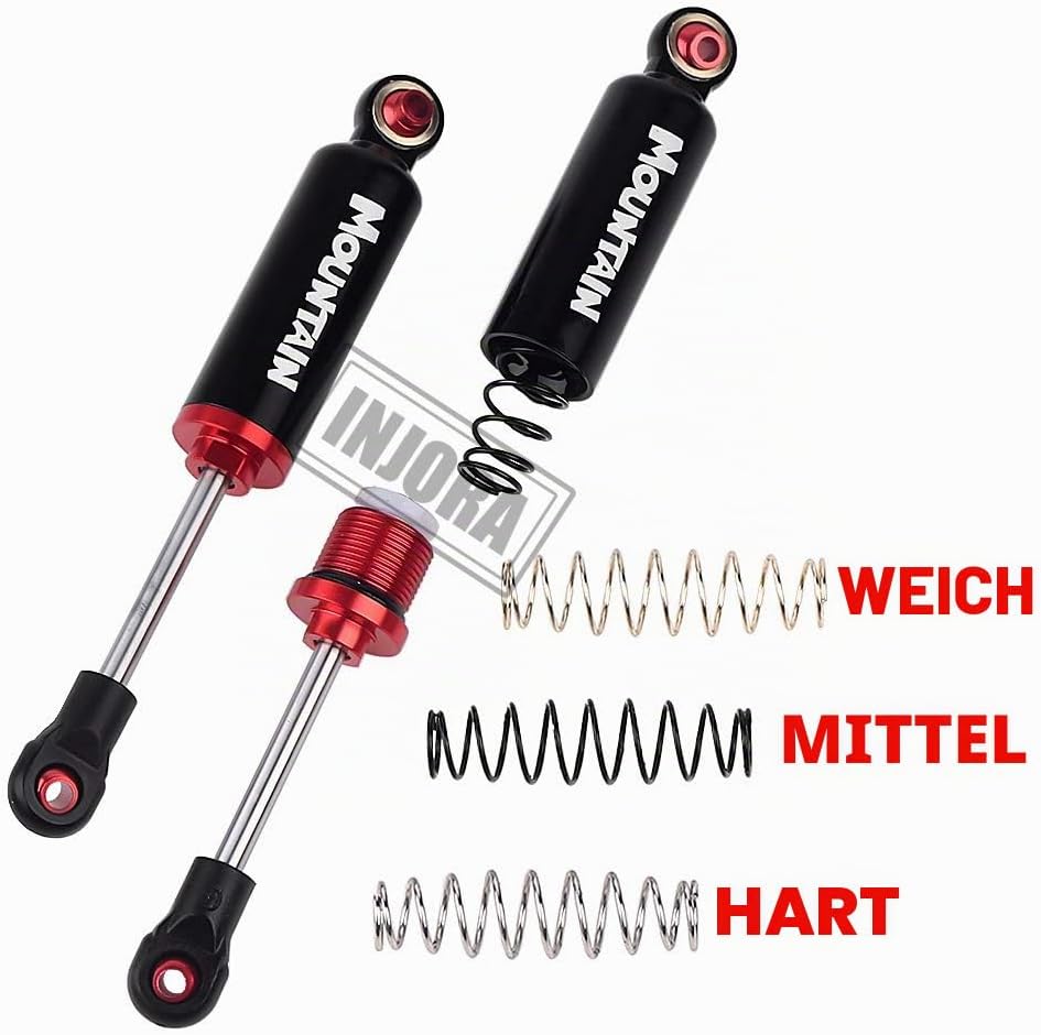 INJORA RC Stossdämpfer RC Shock Absorber RC Dämpfer Set für 1/10 RC Truck Crawler Axial SCX10 90046