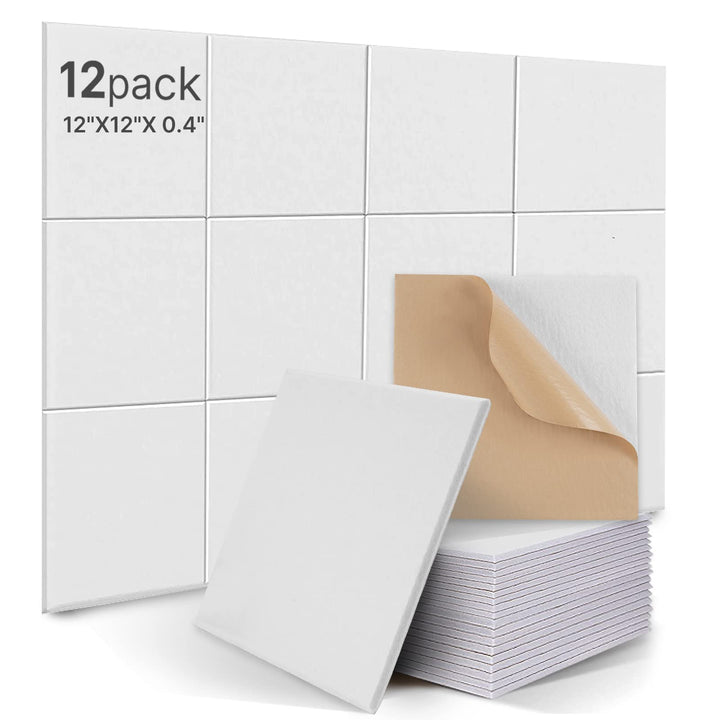 12 Stück Akustik Panel,Akustikplatten Selbstkleben,Schallschutzplatten Akustikpaneele Wand für Tonst