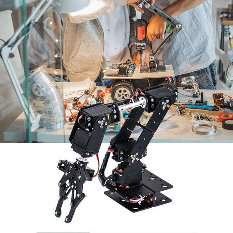 Roboterarm 6DOF Roboter-Mechanikarm-Klemmklaue-Kit, DOF-Manipulator-Industrieroboterteile für Hochsc