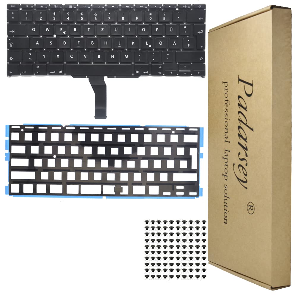 Pardarsey Laptop-Tastatur Notebook Keyboard Ersatz Austausch Deutsch QWERTZ DE für MacBook Air A1370