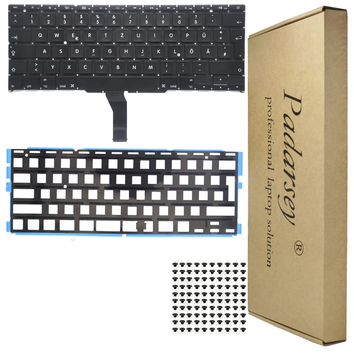 Pardarsey Laptop-Tastatur Notebook Keyboard Ersatz Austausch Deutsch QWERTZ DE für MacBook Air A1370