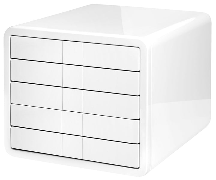 HAN Schubladenbox i-BOX, Schreibtischbox mit 5 Schubladen bis A4/C4, Auszugsperre, diskretes Beschri