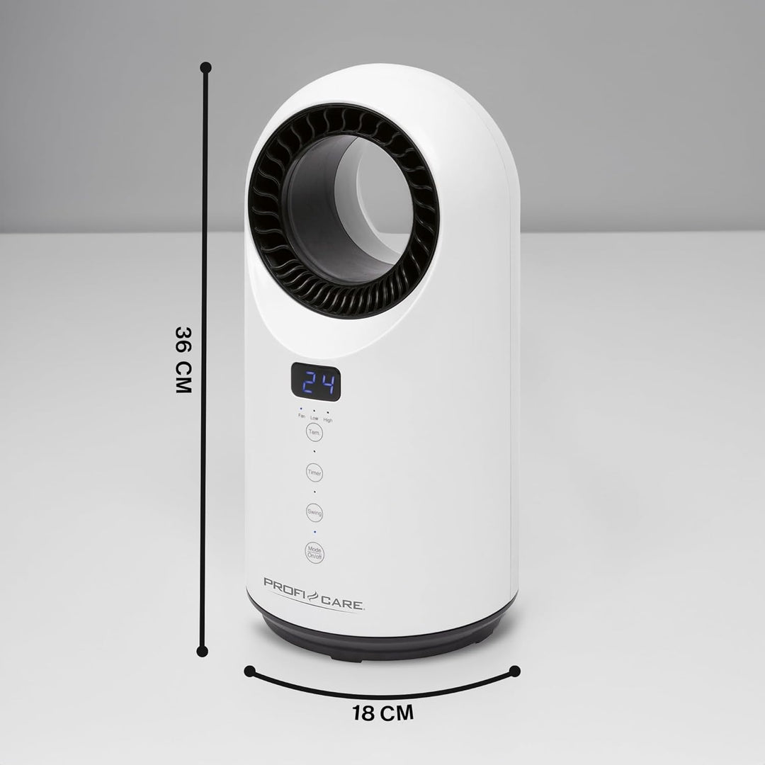 ProfiCare® 2in1 Keramik-Heizlüfter und Tischventilator | 15-35 °C einstellbar | kühlen | Ventilator