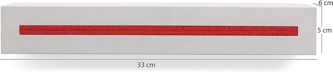 Schlüsselbrett mit Ablage aus Beton Light Edition 33x6x5 cm, Schlüsselboard Wand, Schlüsselaufbewahr