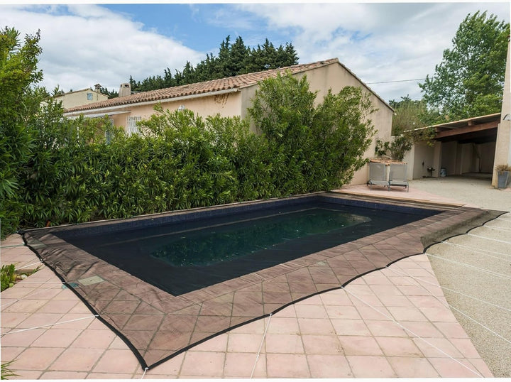 WERKA PRO - 10851 – Netz für Pool – für rechteckigen Pool – 4 x 7 m – Schwarz, 4 x 7 m