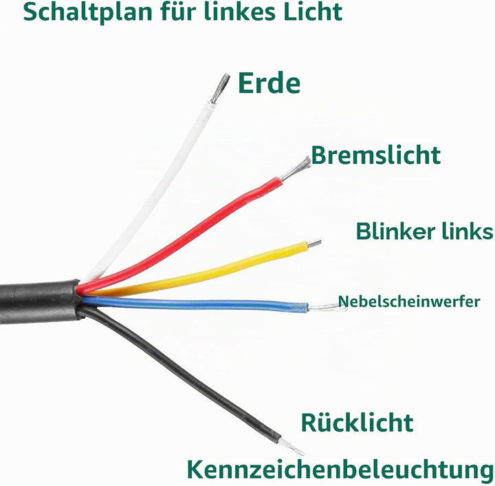 DARKGUARD Rückleuchten Satz Anhänger 12v,mit E4 Prüfzeichen,7Funktion 2pcs Halogen Rücklicht Anhänge