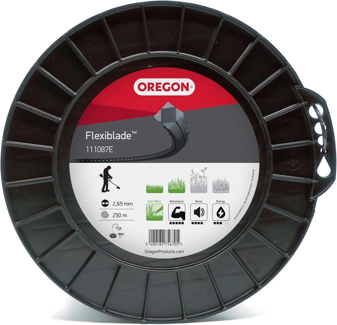 Oregon 111087E Gezahnter FlexiBlade-Mähfaden, 2,65 mm, 250 Meter-Spule 2,65MM X 250M, 2,65MM X 250M