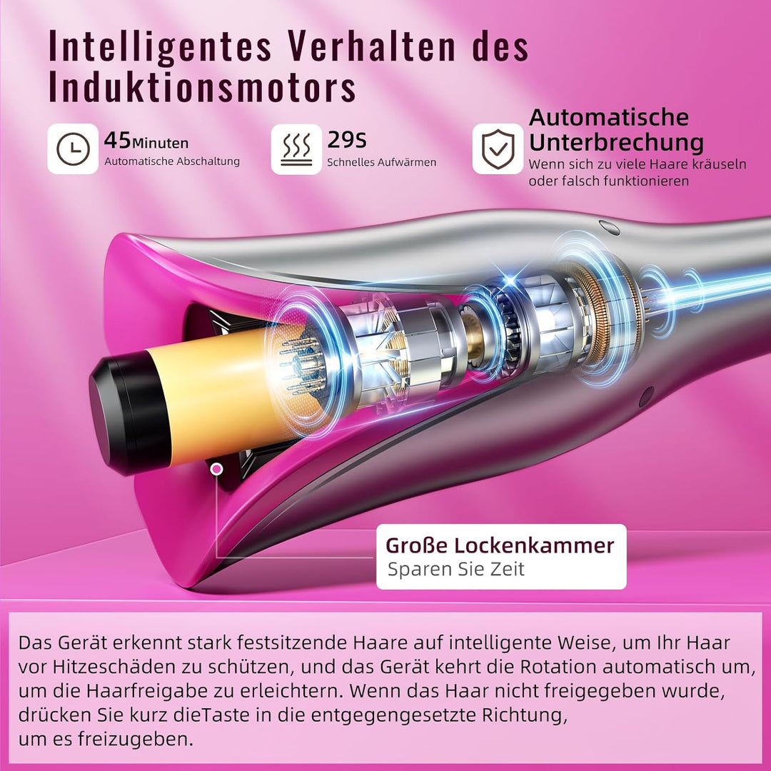 Lockenstab Automatischer, Lockenwickler Anionen-Schutz Auto Haar Curler Keramik Curl Wand Lockenstab