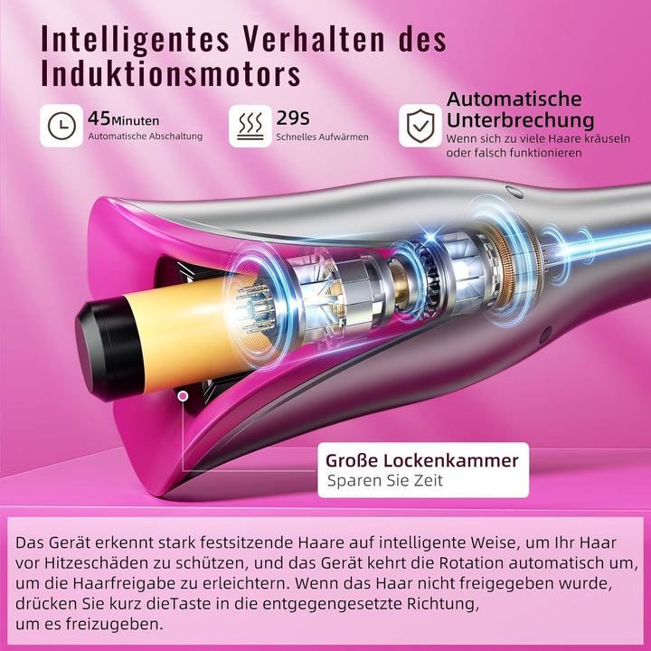 Lockenstab Automatischer, Lockenwickler Anionen-Schutz Auto Haar Curler Keramik Curl Wand Lockenstab