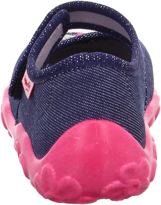 Superfit Mädchen Bonny Hausschuh 23 EU Blau Pink 8030, 23 EU Blau Pink 8030