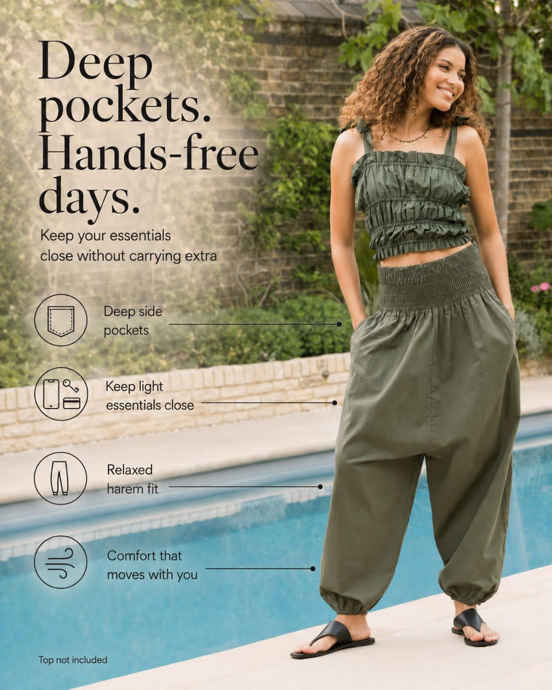 likemary Jumpsuit Damen Sommer – flexibler bequemer Einteiler aus Baumwolle – knielang - wird durch