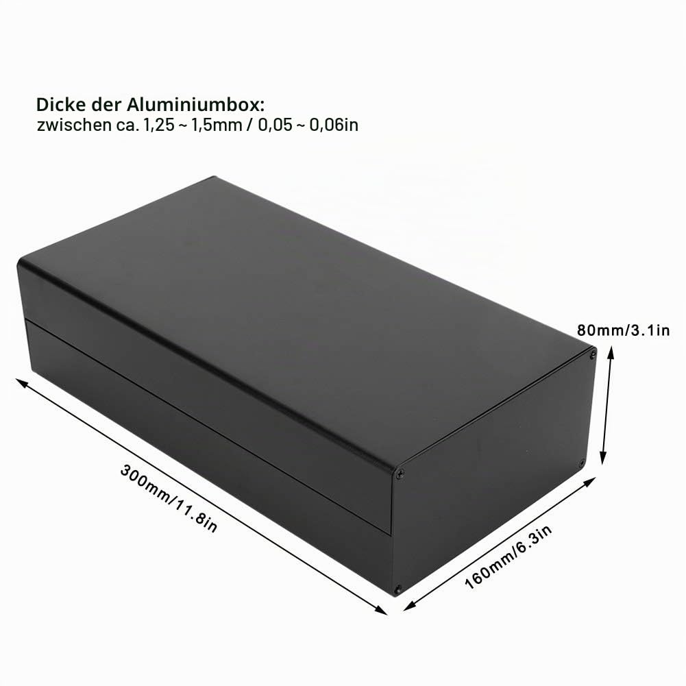 PCB Aluminiumgehäuse Stromanschlusskasten Elektronische Projektbox zur Ableitung von Wärme Instrumen