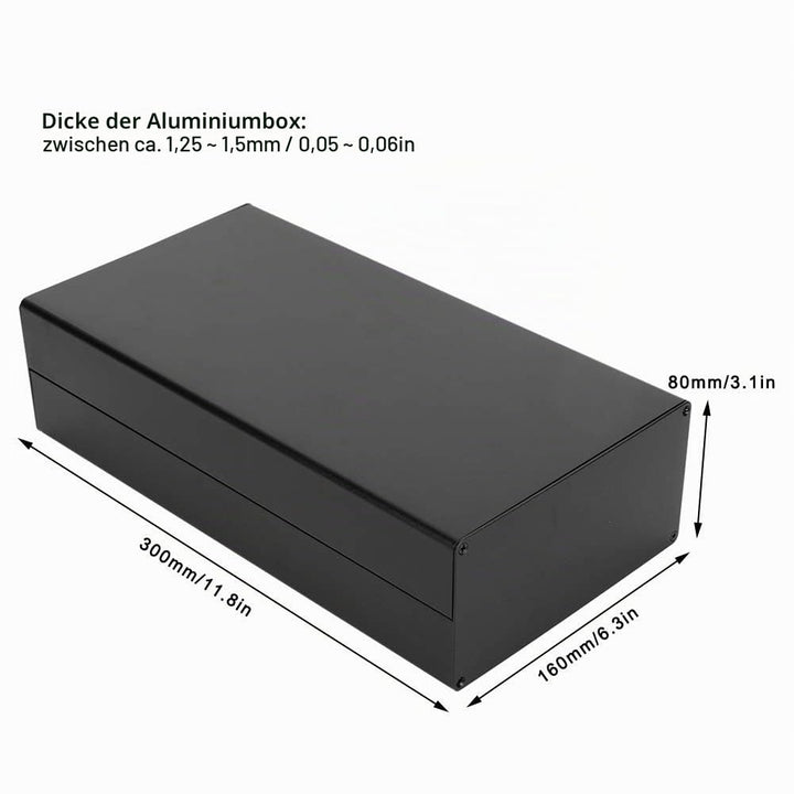 PCB Aluminiumgehäuse Stromanschlusskasten Elektronische Projektbox zur Ableitung von Wärme Instrumen