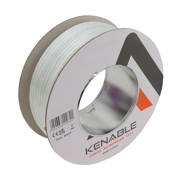 kenable Ethernet-Kabel für den Aussenbereich Cat6A Kupfer SF/FTP 50m Weiss, 50m Weiß