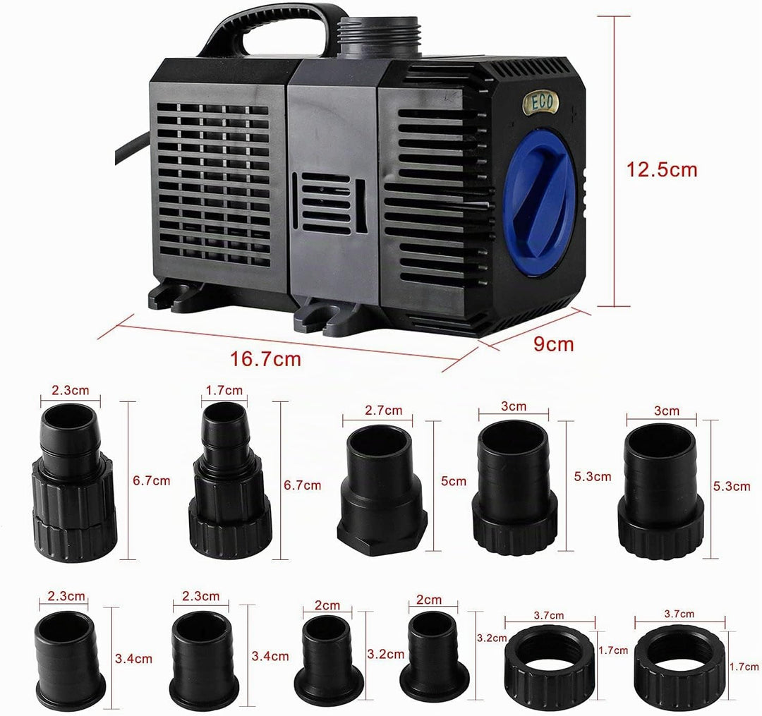 everfarel Eco Teichpumpe Pumpe Bachlaufpumpe 20W CTP (3600l/h) Wasserpumpe 3600 L/H, 3600 L/H