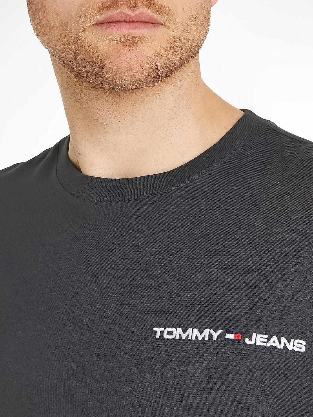 Tommy Jeans Herren Langarm Strickoberteile, Grau