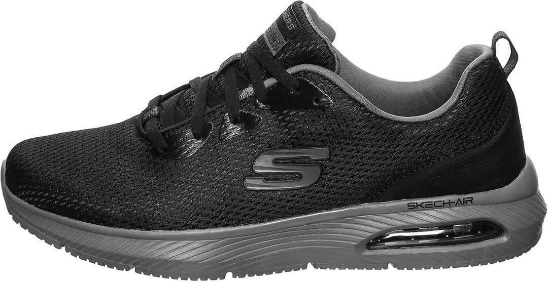 Skechers Herren 52559 Sneaker, Black Mesh Charcoal Trim