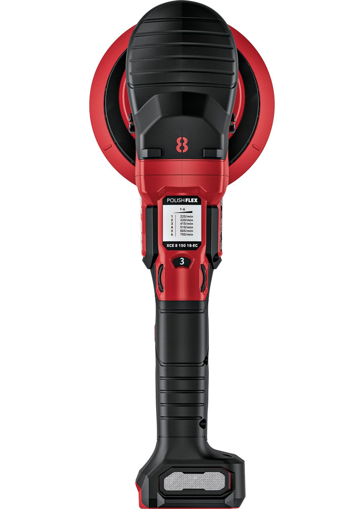 Flex Akku-Exzenterpolierer mit Zwangsrotation 18 V XCE 8 150 18-EC C (mit Gasgebeschalter, einfache