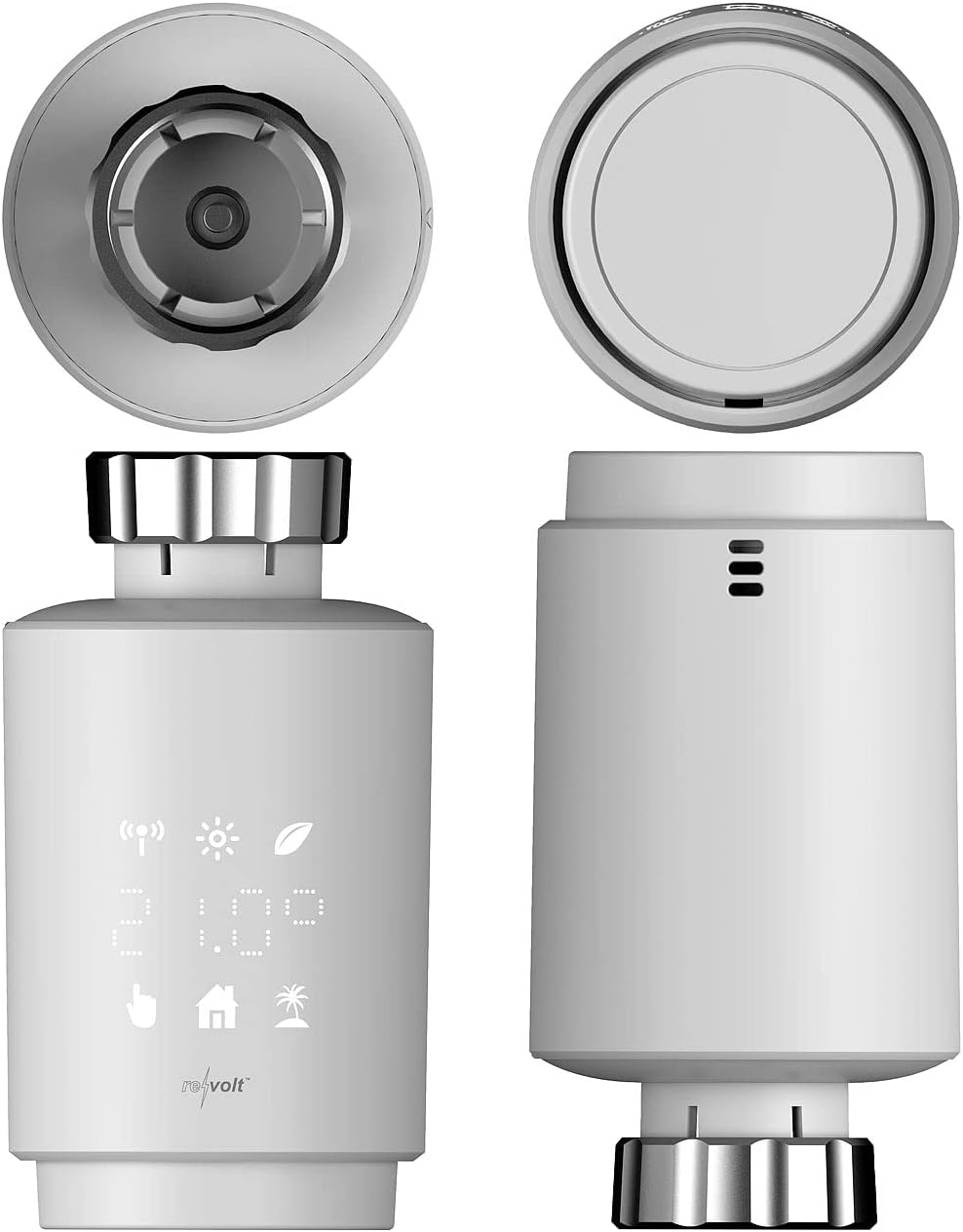 revolt Elektro-Thermostat: 6er-Set programmierbare Heizkörper-Thermostate mit Bluetooth und App (The