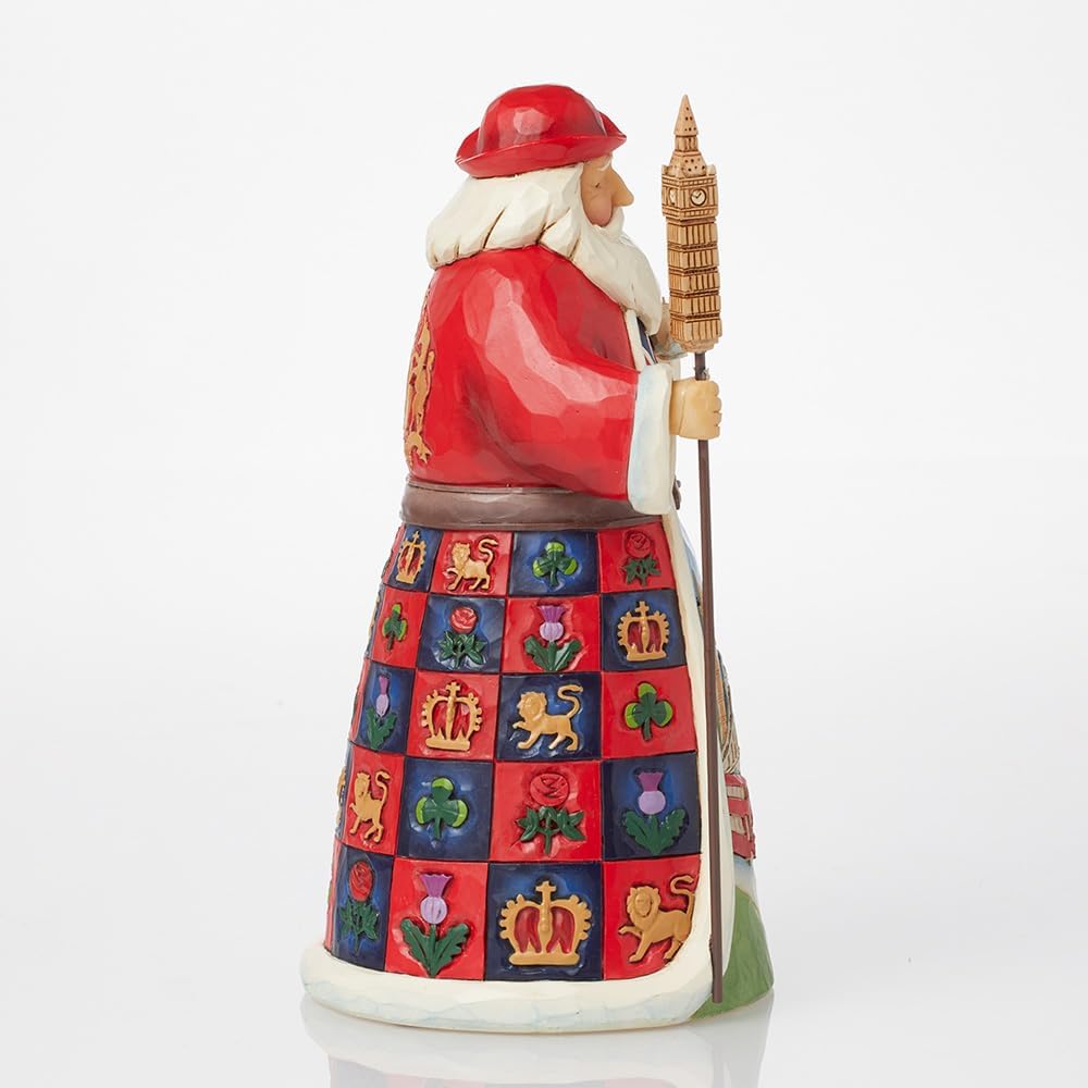 Enesco Jim Shore Heartwood Creek British Santa Around The World Figur, 17,8 cm, Mehrfarbig, 2 Stück
