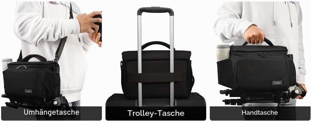 Cwatcun Kameratasche Spiegelreflex Kamera Tasche, wasserdichte Fototasche für Spiegelreflexkameras f