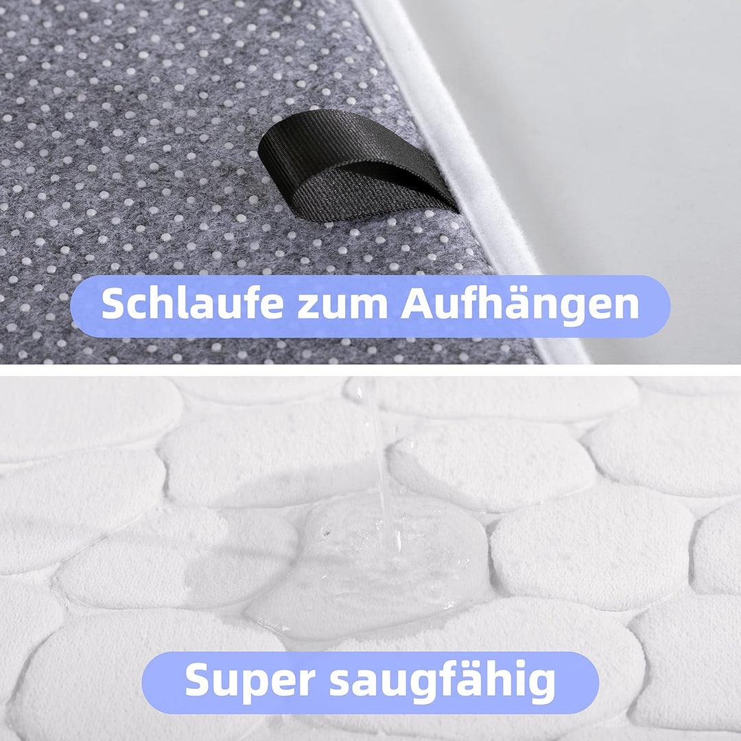 chakme Badematte Memoryschaum Badteppich Memory Foam Duschvorleger Saugfähige Badvorleger Badezimmer