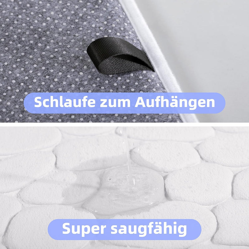 chakme Badematte Memoryschaum Badteppich Memory Foam Duschvorleger Saugfähige Badvorleger Badezimmer