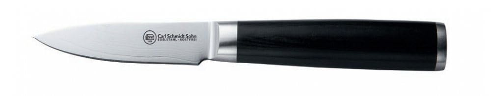 CARL SCHMIDT SOHN Spickmesser Konstanz aus Damaststahl und Holz in der Farbe Silber-Schwarz, Klingen