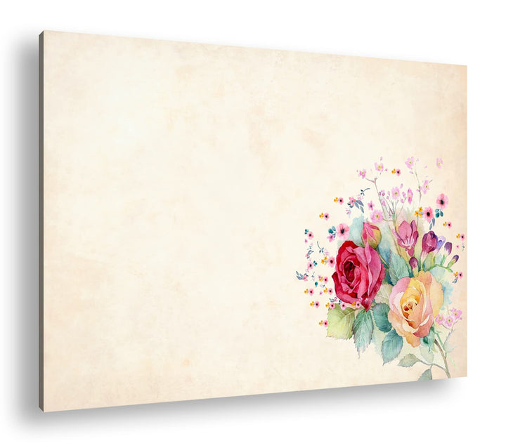 deyoli farbenfroher Blumenstrauss Format: 100x70 als Leinwandbild, Motiv fertig gerahmt auf Echtholz