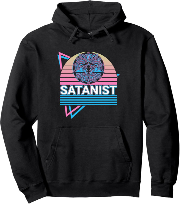 Satanist Baphomet Pentagramm Satanismus Satanic Retro Pullover Hoodie