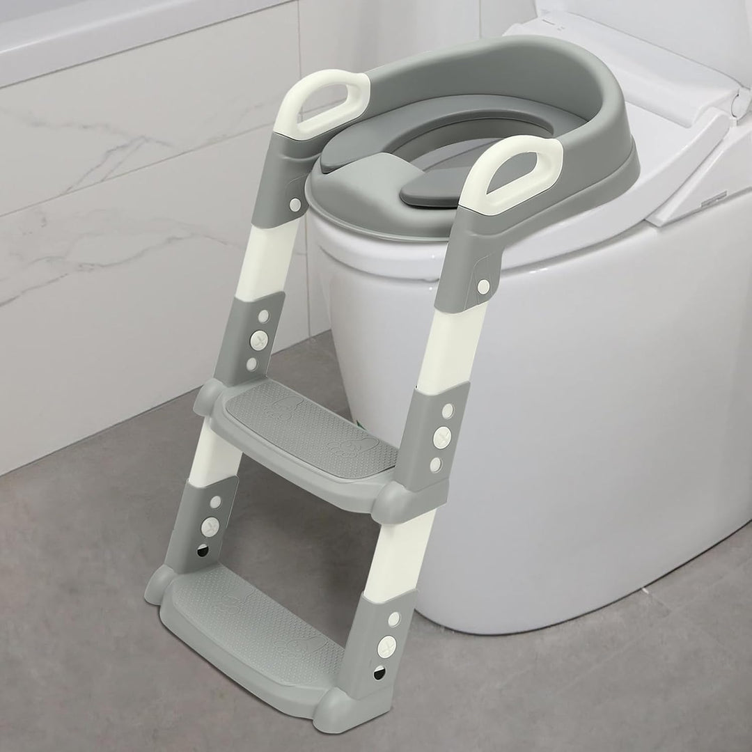 Toilettensitze mit Treppe für Kinder Toiletten-Trainer mit Treppe und Griffe Faltbar Kindertoilette