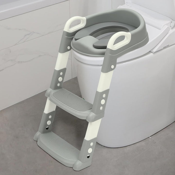 Toilettensitze mit Treppe für Kinder Toiletten-Trainer mit Treppe und Griffe Faltbar Kindertoilette