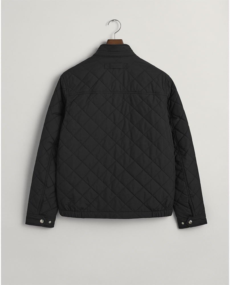 GANT Herren Quilted Windcheater Jacke M Schwarz, M Schwarz