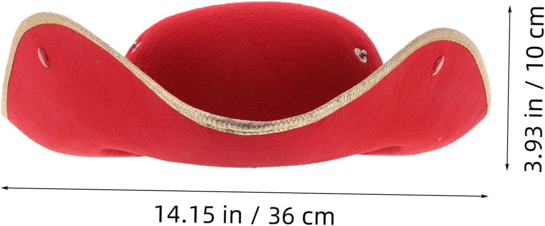 BESPORTBLE Authentischer Tricorn-piratenhut Für Erwachsene Und Unisex Für Halloween-kostüme Historis