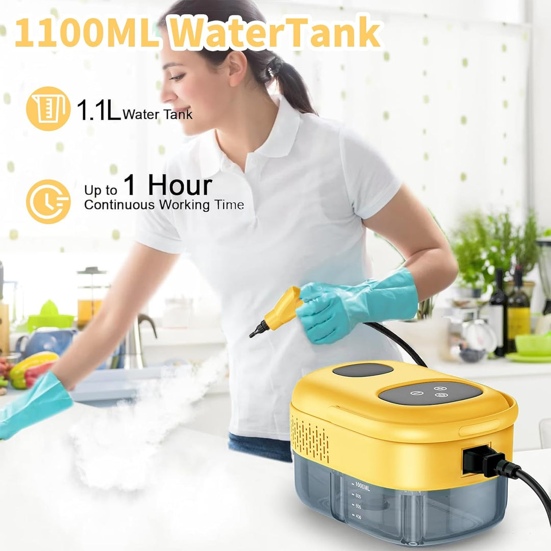 Dampfreiniger,2500W Mehrzweck-Dampfreiniger Handgerät,1000ml Handdampfreiniger Elektrischer Dampfrei