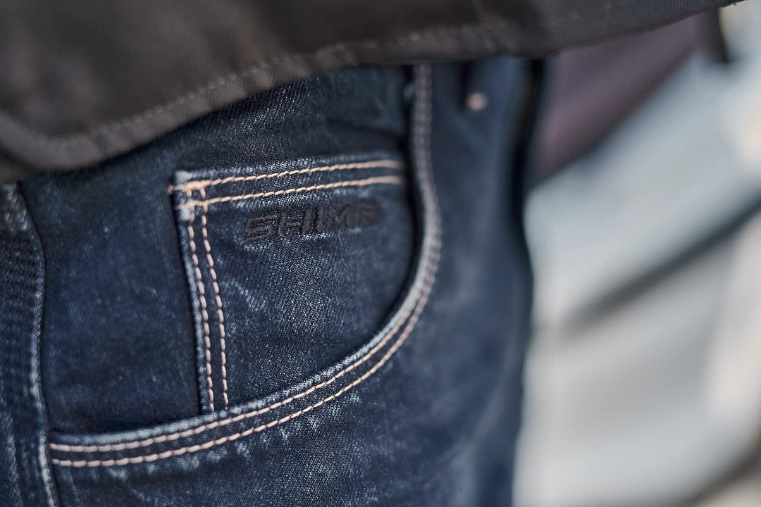 SHIMA DEVON Motorradjeans - Belüftete Elastische Slim Fit Biker Motorradhose mit FiberQL-Verstärkung