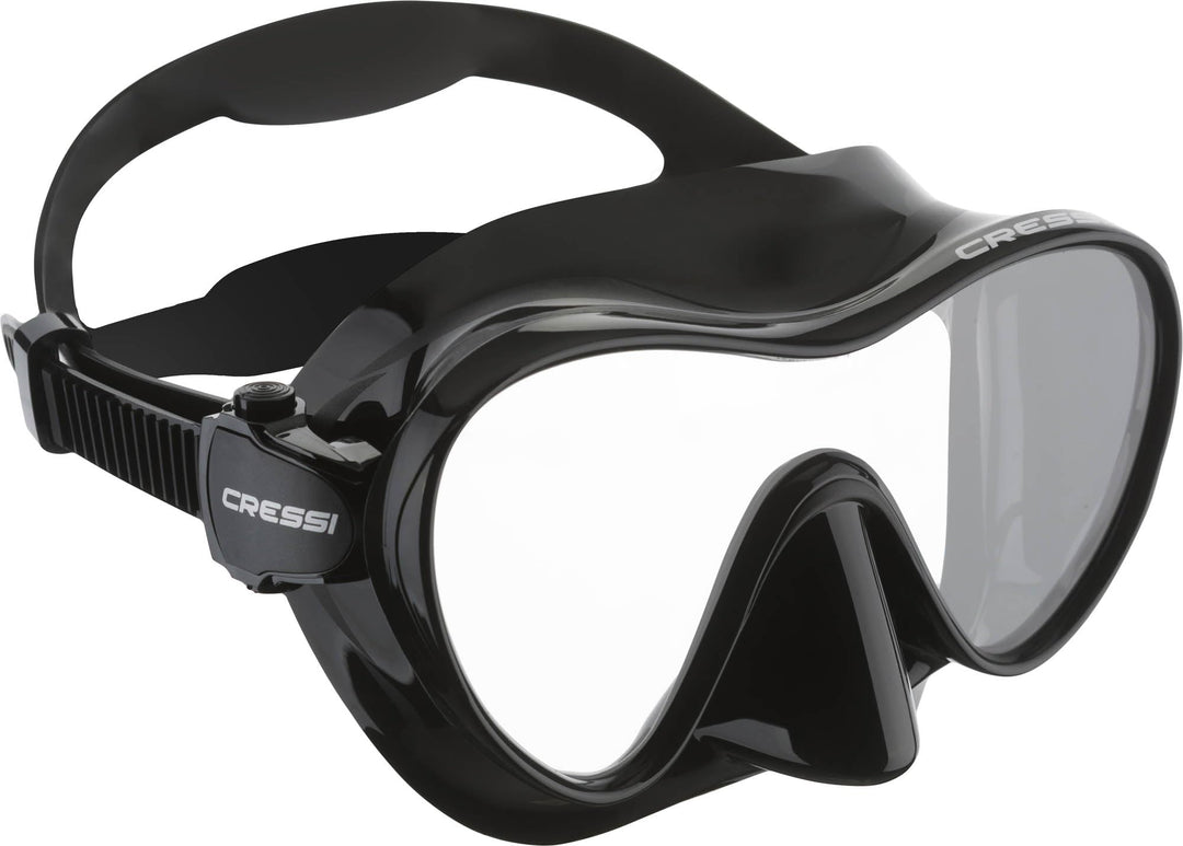 Cressi Tauchen und Schnorcheln Rahmenlose Tauchermaske Schwarz, Schwarz