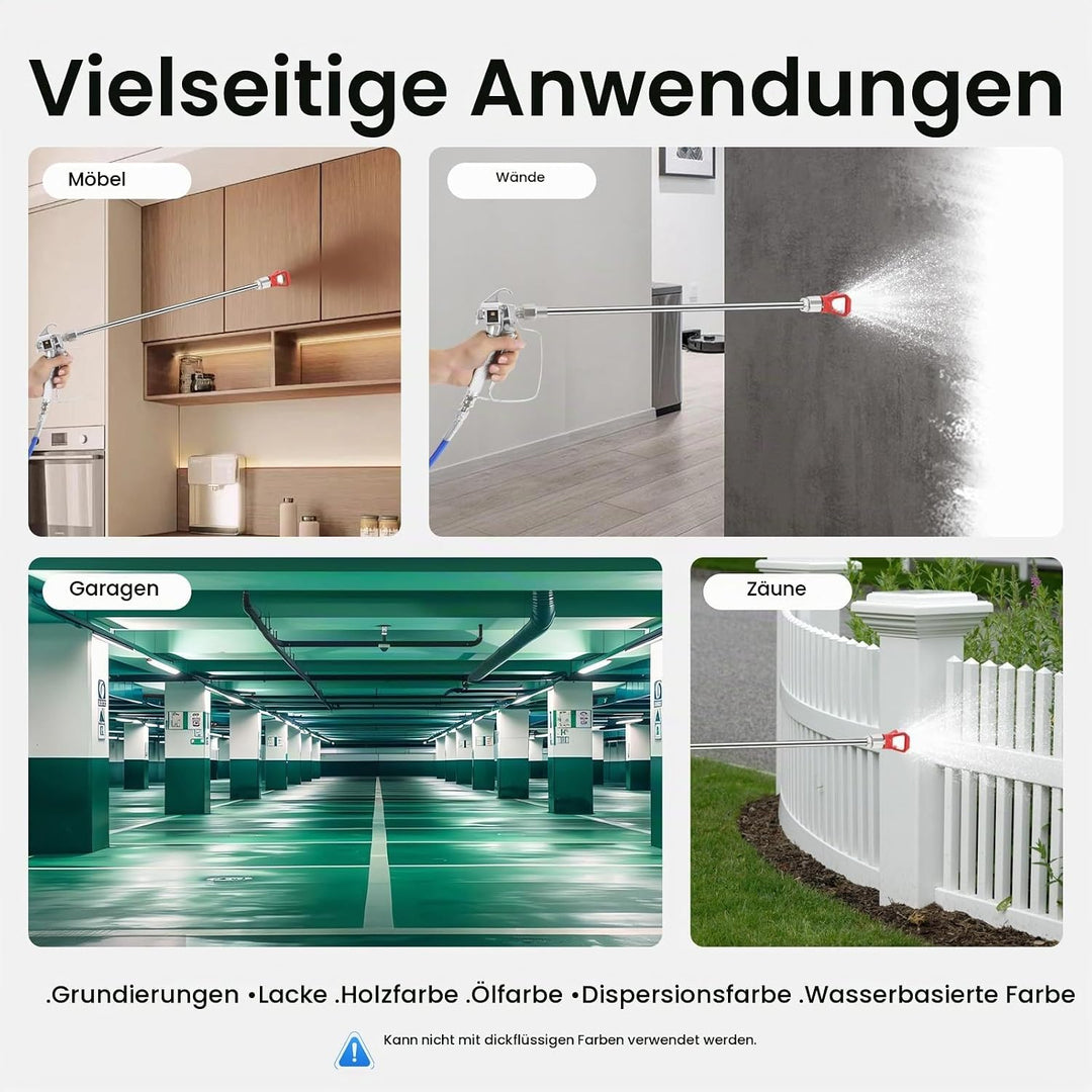 Airless Farbsprühgerät 3000PSI 2200W 23 Mpa Airless Spritzgerät Lackiergerät Airless Painter Sprayer
