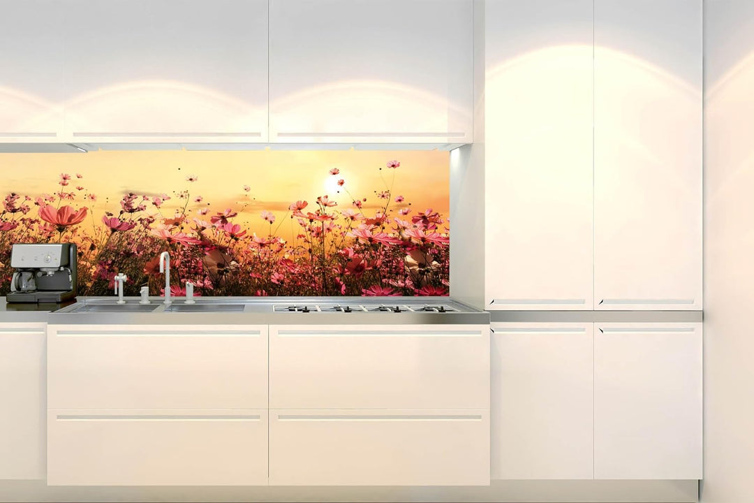 DIMEX Küchenrückwand Folie Selbstklebend Blumenfeld 180 x 60 cm | Klebefolie - Dekofolie - Spritzsch