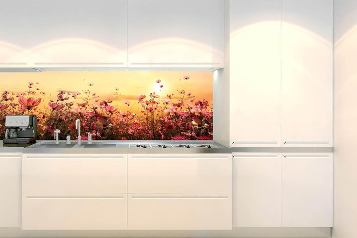 DIMEX Küchenrückwand Folie Selbstklebend Blumenfeld 180 x 60 cm | Klebefolie - Dekofolie - Spritzsch