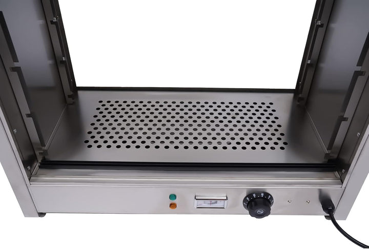 800W 220V Wärmeschrank Speisenwärmer, 4 Etagen Heisse Theke Warmhaltevitrine Aufsatzvitrine, Edelsta